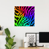 Corey Tiger 80s Retro Tijger Patroon Poster (Thuiskantoor)
