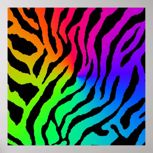 Corey Tiger 80s Retro Tijger Patroon Poster (Voorkant)