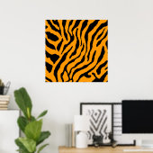 Corey Tiger 80s Retro Tijger Patroon Poster (Thuiskantoor)