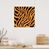 Corey Tiger 80s Retro Tijger Patroon Poster (Keuken)