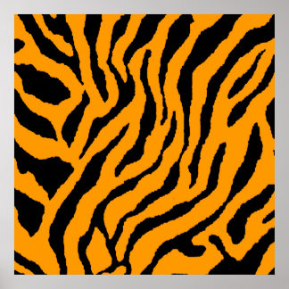 Corey Tiger 80s Retro Tijger Patroon Poster