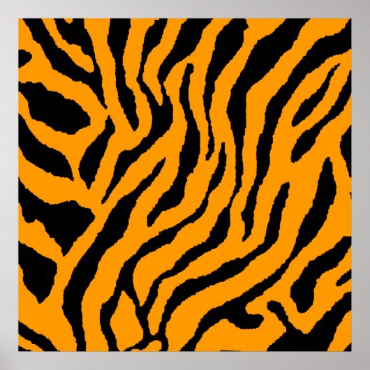 Corey Tiger 80s Retro Tijger Patroon Poster (Voorkant)