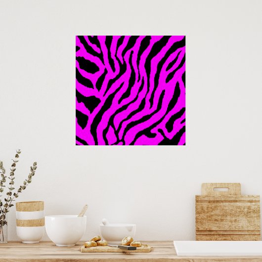 Corey Tiger 80s Retro Tijger Patroon Poster (Keuken)