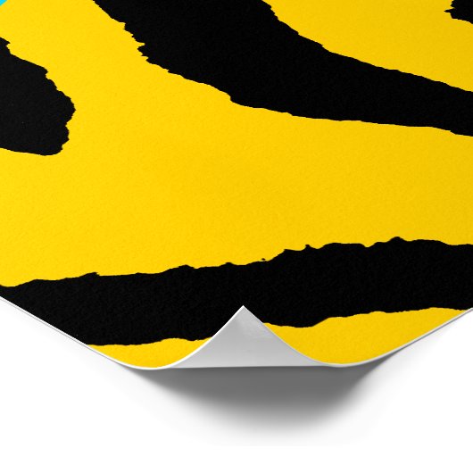 Corey Tiger 80s Retro Tijger Patroon Poster (Hoek)
