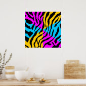 Corey Tiger 80s Retro Tijger Patroon Poster (Keuken)