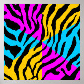 Corey Tiger 80s Retro Tijger Patroon Poster (Voorkant)