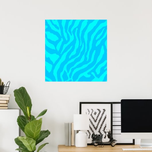 Corey Tiger 80s Retro Tijger Patroon Poster (Thuiskantoor)