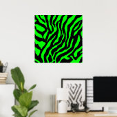 Corey Tiger 80s Retro Tijger Patroon Poster (Thuiskantoor)