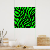 Corey Tiger 80s Retro Tijger Patroon Poster (Keuken)