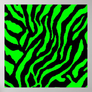Corey Tiger 80s Retro Tijger Patroon Poster
