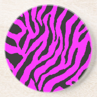 Corey Tiger 80s Retro Tijgerstrepen Zandsteen Onderzetter