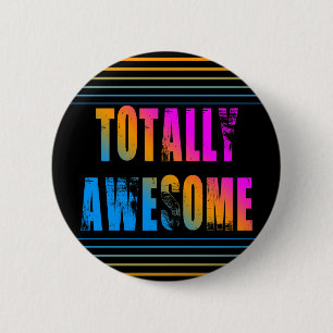 COREY TIGER 80s RETRO TOTAAL GEWELDIGE STRIPES Ronde Button 5,7 Cm