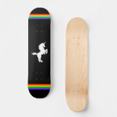 COREY TIGER 80s RETRO  UNICORN RAINBOW BLAK Persoonlijk Skateboard (Voorkant)