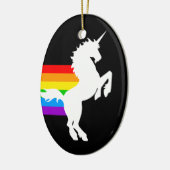 Corey Tiger 80s Retro Unicorn Rainbow Keramisch Ornament (Links)