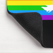 Corey Tiger 80s Retro Unicorn Rainbow Mousepad Muismat (Hoek)