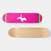 COREY TIGER 80s RETRO  UNICORN RAINBOW PINK Persoonlijk Skateboard (Horizontaal)