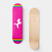 COREY TIGER 80s RETRO  UNICORN RAINBOW PINK Persoonlijk Skateboard (Voorkant)