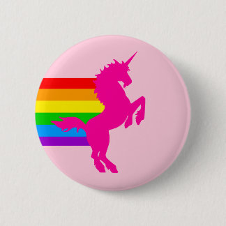 COREY TIGER 80s RETRO VINTAGE REGENBOOG EENHOORN Ronde Button 5,7 Cm