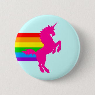 COREY TIGER 80s RETRO VINTAGE REGENBOOG EENHOORN Ronde Button 5,7 Cm