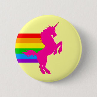 COREY TIGER 80s RETRO VINTAGE REGENBOOG EENHOORN Ronde Button 5,7 Cm