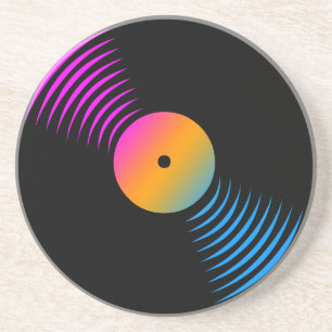 Corey Tiger 80s Retro  Vinyl Record Onderzetter