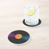 Corey Tiger 80s Retro Vinyl Record Onderzetter (Zijkant)