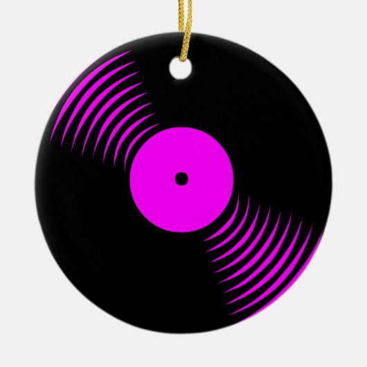 Corey Tiger 80s Retro Vinyl Record Ornament (Voorkant)