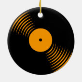 Corey Tiger 80s Retro Vinylplaat Ornament (Achterkant)