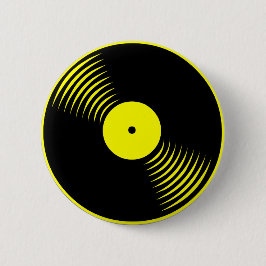 Corey Tiger 80s Retro  vinylplaat Ronde Button 5,7 Cm