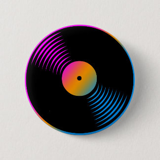 Corey Tiger 80s Retro  vinylplaat Ronde Button 5,7 Cm