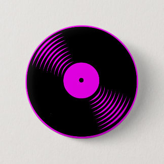 Corey Tiger 80s Retro  vinylplaat Ronde Button 5,7 Cm