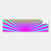 Corey Tiger 80s Rising Sun Stripes Bumpersticker (Voorkant)