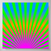 Corey Tiger 80's  Rising Sun Stripes Poster (Voorkant)