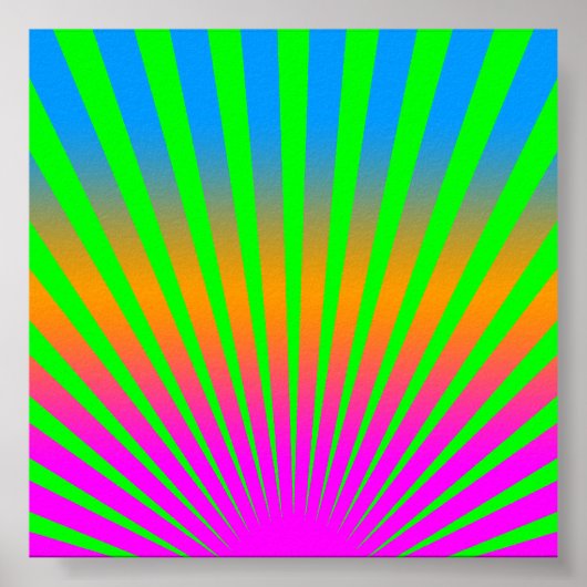 Corey Tiger 80's  Rising Sun Stripes Poster (Voorkant)