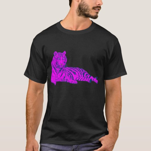 COREY TIGER 80'S ROZE LOUNGE TIGER T-SHIRT (Voorkant)