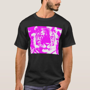COREY TIGER 80'S ROZE TIJGERGEZICHT T-SHIRT