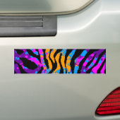 Corey Tiger 80s Spattenverf Tijgerstrepen Bumpersticker (Op auto)