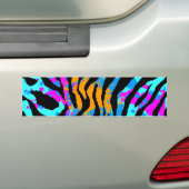 Corey Tiger 80s Spattenverf Tijgerstrepen Bumpersticker (Op auto)