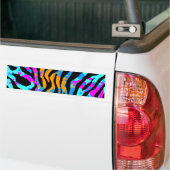 Corey Tiger 80s Spattenverf Tijgerstrepen Bumpersticker (Op Truck)