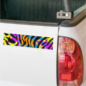 Corey Tiger 80s Splatter Paint Tiger Stripes Bumpersticker (Op Truck)