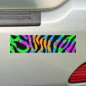 Corey Tiger 80s Splatter Paint Tiger Stripes Bumpersticker (Op auto)