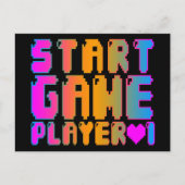 Corey Tiger 80s  Start game Player 1 Briefkaart (Voorkant)