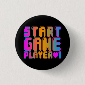 Corey Tiger 80s  Start game Player 1 Ronde Button 3,2 Cm