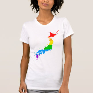 Corey Tiger 80s stijl Japan regenboog T-shirt