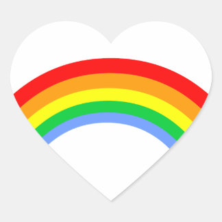 Corey Tiger 80's  stijl regenboog Hart Sticker