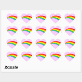 Corey Tiger 80's  stijl regenboog Hart Sticker (Vel)