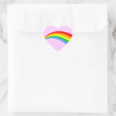 Corey Tiger 80's  stijl regenboog Hart Sticker (Tas)