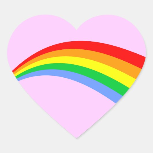Corey Tiger 80's  stijl regenboog Hart Sticker (Voorkant)