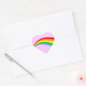 Corey Tiger 80's  stijl regenboog Hart Sticker (Envelop)