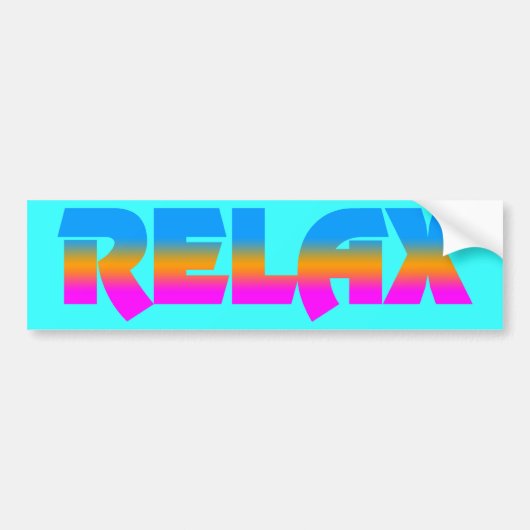 Corey Tiger 80s  Stijl RELAX Bumpersticker (Voorkant)